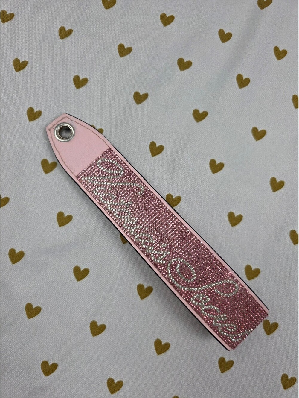Victoria Secret BLING wristlet strap keychain LOGO Rhinestone